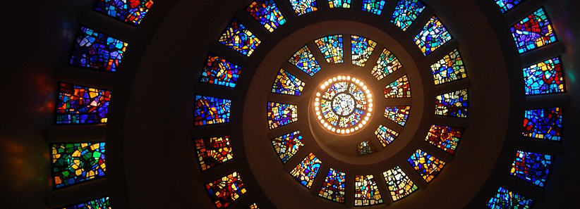 spiral stained glass